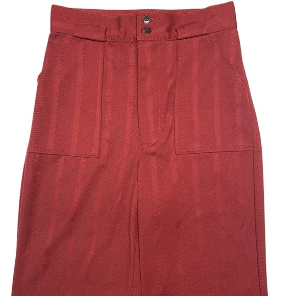 Free People Herringbone Flare Leg Pants Size 4 - Picture 2 of 10